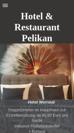 Vorschau der mobilen Webseite www.hotel-werratal.com, Hotel Werratal und Pelikan