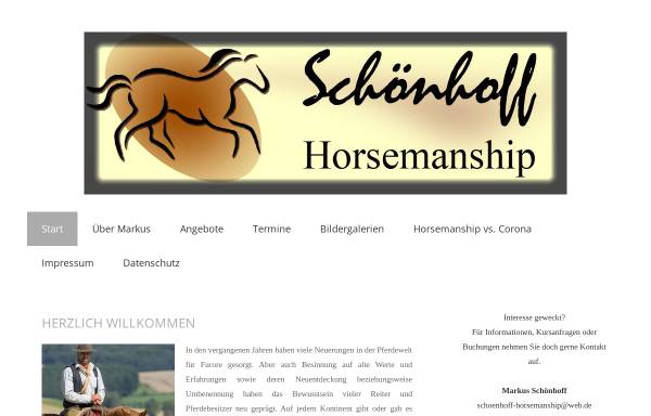 Vorschau von schoenhoff-horsemanship.jimdo.com, Schönhoff Horsemanship