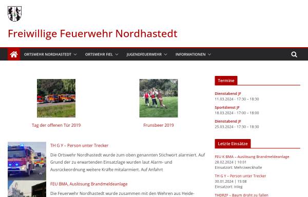 Vorschau von www.feuerwehr-nordhastedt.de, Freiwillige Feuerwehr Nordhastedt