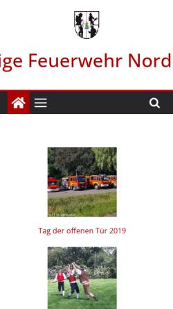 Vorschau der mobilen Webseite www.feuerwehr-nordhastedt.de, Freiwillige Feuerwehr Nordhastedt