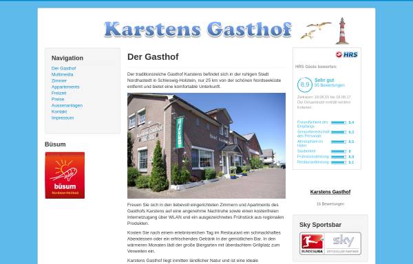 Vorschau von www.karstens-gasthof.de, Karstens Gasthof