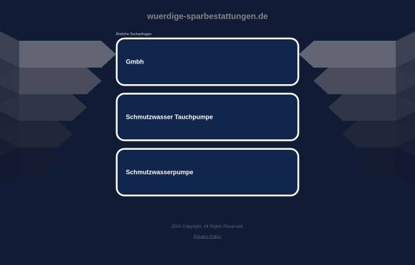Vorschau von www.wuerdige-sparbestattungen.de, Würdige Spar Bestattungen UG (haftungsbeschränkt)