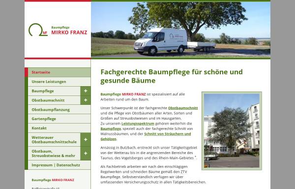 Vorschau von www.mirkofranz.de, Baumpflege Mirko Franz