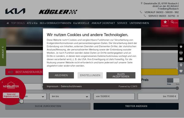 Vorschau von www.koegler-autowelt.de, Kögler Autowelt GmbH