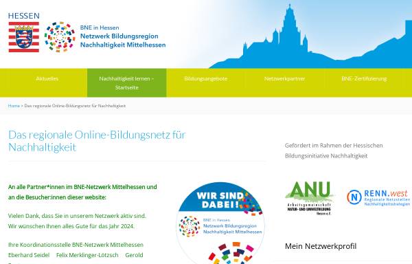 Vorschau von www.mittelhessen-nachhaltig.de, Netzwerk Bildungsregion Nachhaltigkeit Mittelhessen