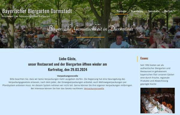 Vorschau von www.bayerischer-biergarten.de, Bayerischer Biergarten