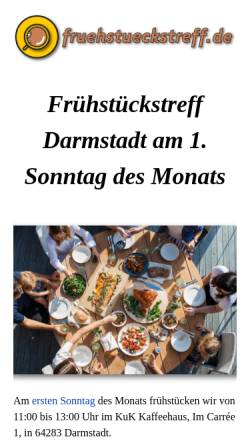 Vorschau der mobilen Webseite www.darmstadt.fruehstueckstreff.de, Frühstückstreff
