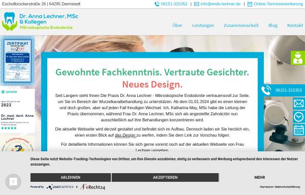 Vorschau von www.mikroskopische-endodontie-darmstadt.de, Dr. med. dent. Anna Lechner