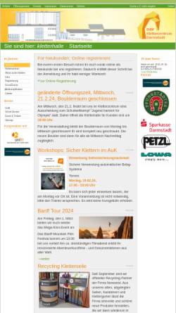 Vorschau der mobilen Webseite www.kletterzentrum-darmstadt.de, DAV Kletterzentrum