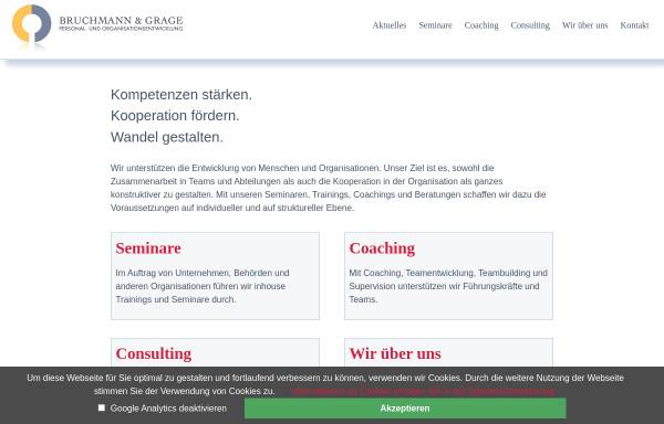 Vorschau von www.bruchmann-und-grage.de, BRUCHMANN & GRAGE Personal- und Organisationsentwicklung