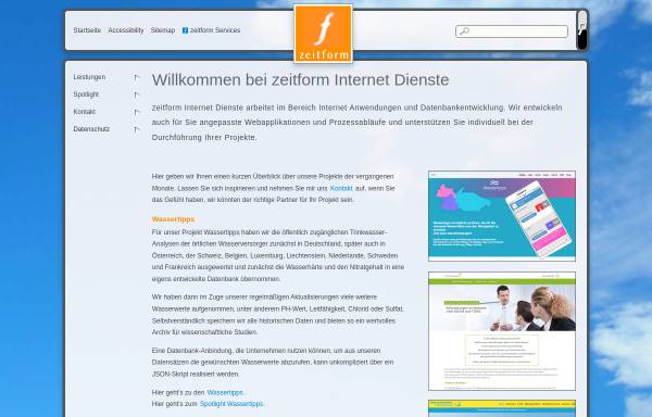 Vorschau von www.zeitform.de, Zeitform Internet Dienste