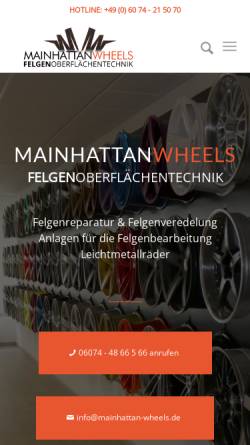 Vorschau der mobilen Webseite www.mainhattan-wheels.de, Mainhattan-Wheels, Thomas Beez