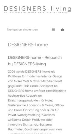Vorschau der mobilen Webseite www.designers-home.com, Maike Metz - Interior Design