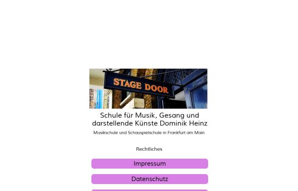 Vorschau von www.musik-und-gesangsschule.de, Schule für Musik, Gesang und darstellende Künste Dominik Heinz