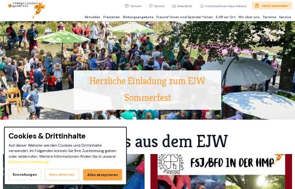 Vorschau von www.ejw.de, Evangelisches Jugendwerk Hessen
