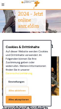 Vorschau der mobilen Webseite www.ejw.de, Evangelisches Jugendwerk Hessen