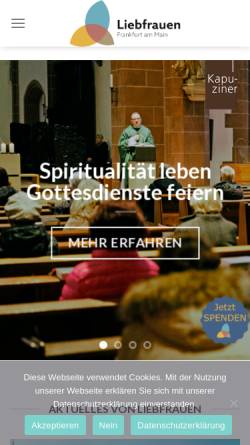 Vorschau der mobilen Webseite liebfrauen.net, Pfarrei und Kapuzinerkloster Liebfrauen