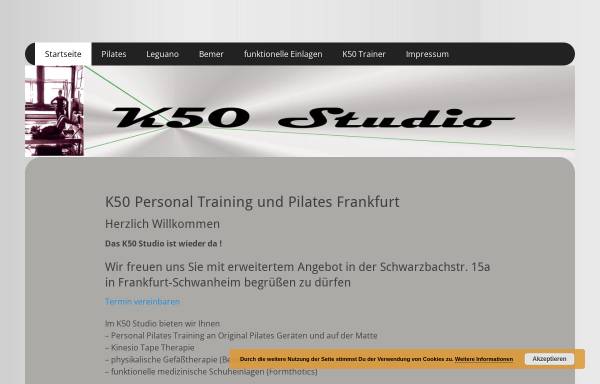 Vorschau von www.k50.mobi, Pilates und Personal Training
