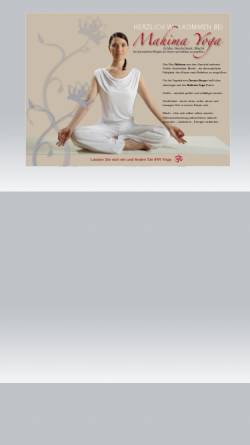 Vorschau der mobilen Webseite www.mahimayoga.de, Mahima Yoga Frankfurt Denise Berger