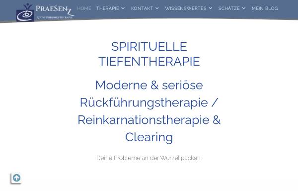 Vorschau von praesenz-web.de, PraeSenZ - Die Praxis für Rückführungstherapie Dipl.-Psych. Ulf Parczyk