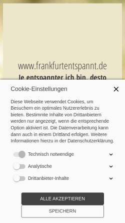 Vorschau der mobilen Webseite www.frankfurtentspannt.de, Charmaine Weller, Entspannungspädagogin