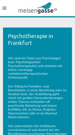 Vorschau der mobilen Webseite www.praxis-dr-shaw.de, Praxis Dr. Shaw Psychotherapie- & Psychologie-Praxis Frankfurt