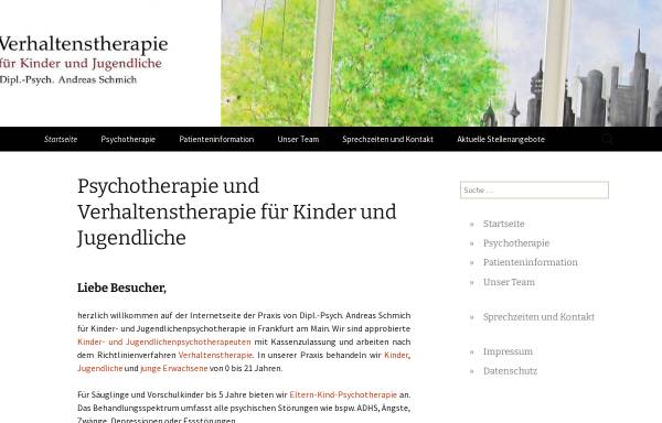 Psychotherapie für Kinder und Jugendliche in Frankfurt am Main