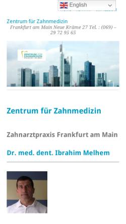 Vorschau der mobilen Webseite www.dr-melhem.de, Zahnarztpraxis Dr. Melhem