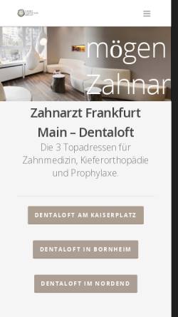 Vorschau der mobilen Webseite www.zahnarztfrankfurtmain.de, Dentaloft