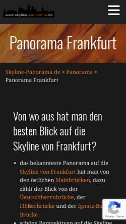 Vorschau der mobilen Webseite www.skyline-panorama.de, Panorama Frankfurt