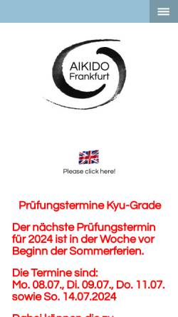Vorschau der mobilen Webseite www.aikido-frankfurt.de, Aikido Frankfurt e.V.