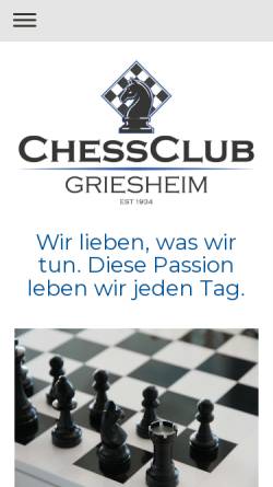 Vorschau der mobilen Webseite www.chessclub-griesheim.de, Schachverein 1934 Griesheim e. V.