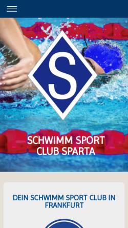 Vorschau der mobilen Webseite www.ssc-sparta.de, SSC Sparta 1900 e.V. - Frankfurt am Main
