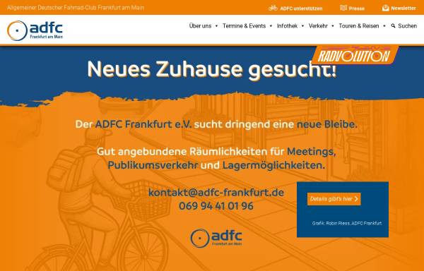 Vorschau von www.adfc-frankfurt.de, ADFC Allgemeiner Deutscher Fahrrad-Club e.V.
