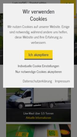 Vorschau der mobilen Webseite www.svg.de, SVG Bundes-Zentralgenossenschaft Straßenverkehr eG