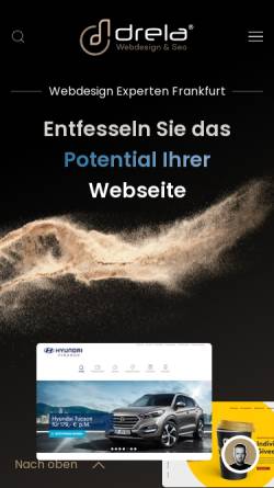Vorschau der mobilen Webseite www.drela.de, Drela GmbH