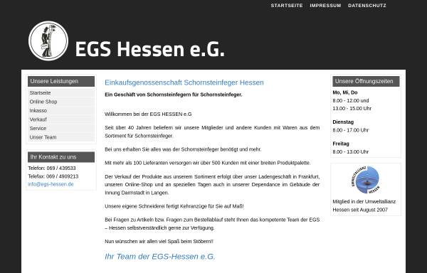 Vorschau von www.egs-hessen.de, Einkaufsgenossenschaft Schornsteinfeger Hessen e.G.