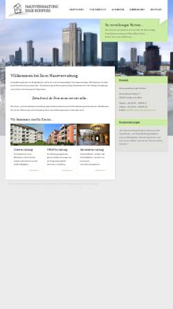 Vorschau der mobilen Webseite hv-kuhfuss.de, Hausverwaltung Inge Kuhfuss