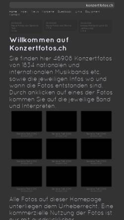 Vorschau der mobilen Webseite www.konzertfotos.ch, Konzertfotos