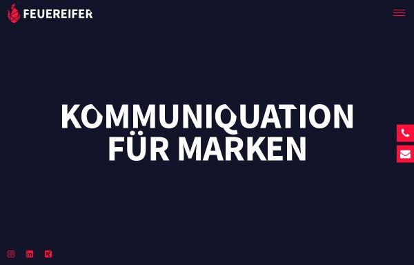 Vorschau von www.feuereifer.de, Feuereifer für Kommunikation GmbH