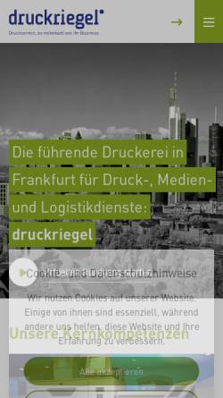 Vorschau der mobilen Webseite www.druckriegel.de, Druckriegel GmbH