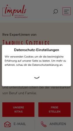 Vorschau der mobilen Webseite www.e-impuls.de, Impuls Soziales Management e.V.