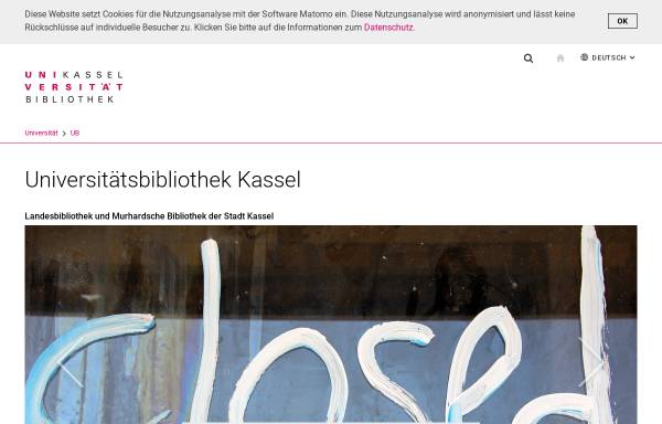 Vorschau von www.uni-kassel.de, Universitätsbibliothek Kassel, Landesbibliothek und Murhardsche Bibliothek der Stadt Kassel