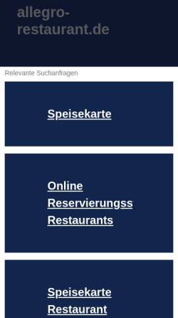 Vorschau der mobilen Webseite www.allegro-restaurant.de, Restaurant allegro