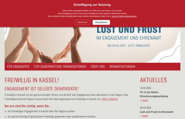 Vorschau von freiwillig-in-kassel.de, Freiwillig in Kassel! e.V.