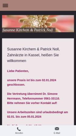Vorschau der mobilen Webseite zahnarztpraxis-kirchem.de, Susanne Kirchem