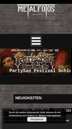 Vorschau der mobilen Webseite www.metalfotos.de, Metalfotos.de