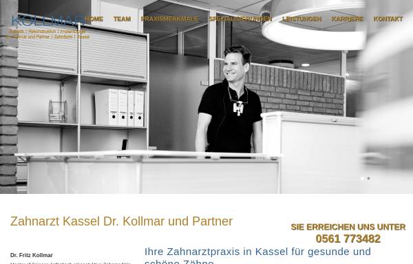 Vorschau von www.zahnarzt-drkollmar-kassel.de, Zahnarzt Dr. Kollmar & Kollegen