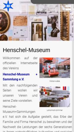 Vorschau der mobilen Webseite www.henschel-museum.net, Henschel-Museum