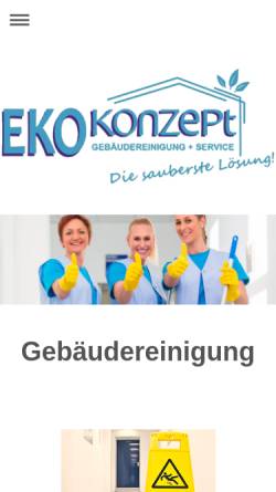 Vorschau der mobilen Webseite www.reinigungsfirma-kassel.de, EKO-Konzept Gebäudeservice Inh. Pawel Pronkiewicz